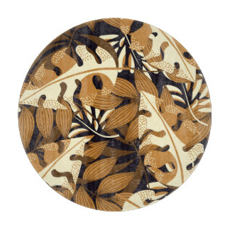 Bright Tropical Leaves Dark Pattern Cutting Board