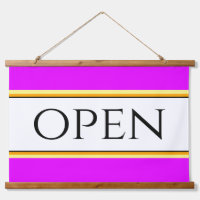 Bright Tropical Pink Yellow White OPEN  Stripes