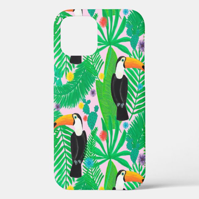 Bright tropical seamless hand drawn pattern with t Case-Mate iPhone case (Back)