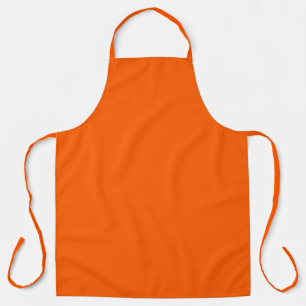 Bright True Orange Solid Colour Apron