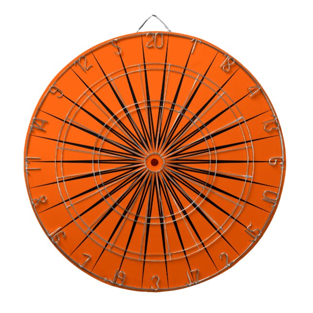 Bright True Orange Solid Colour Dartboard (Front)