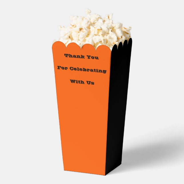 Bright True Orange Solid Colour Favour Box (Popped)