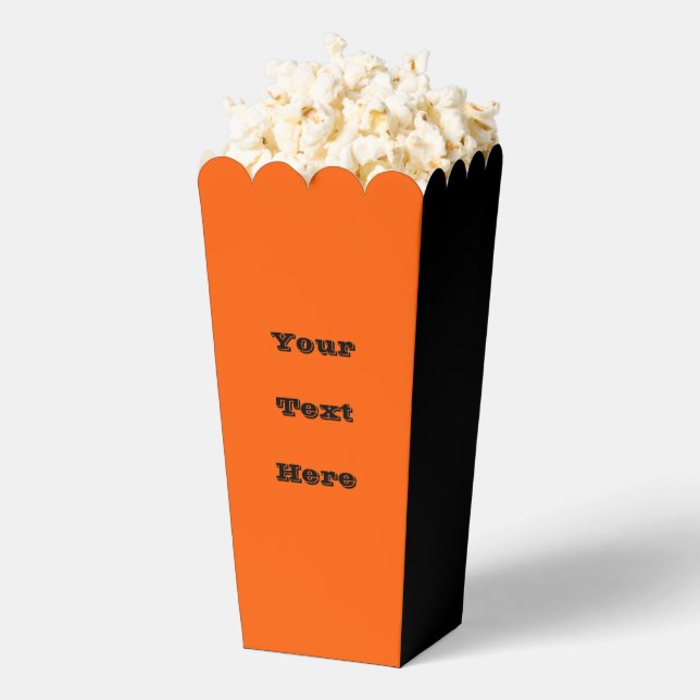 Bright True Orange Solid Colour Favour Box (Popped)