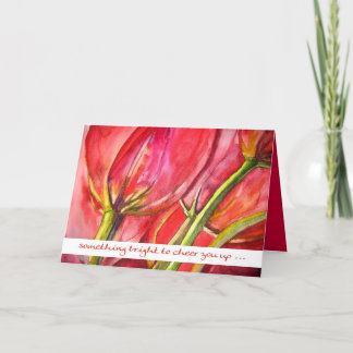 bright tulips card