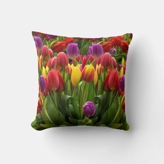 Bright Tulips Cushion (Front)