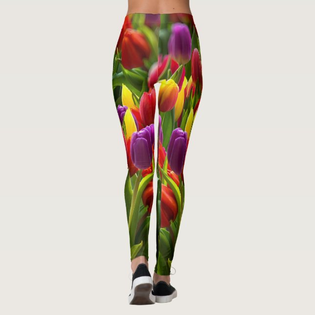 Bright Tulips Leggings (Back)