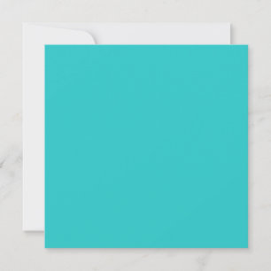Bright Turquoise Aquamarine Cyan Solid Color Card