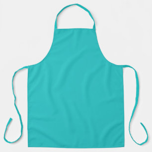 Bright Turquoise Aquamarine Cyan Solid Colour Apron