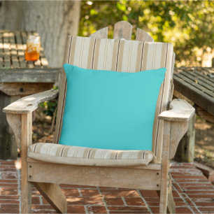 Bright Turquoise Aquamarine Cyan Solid Colour Cushion