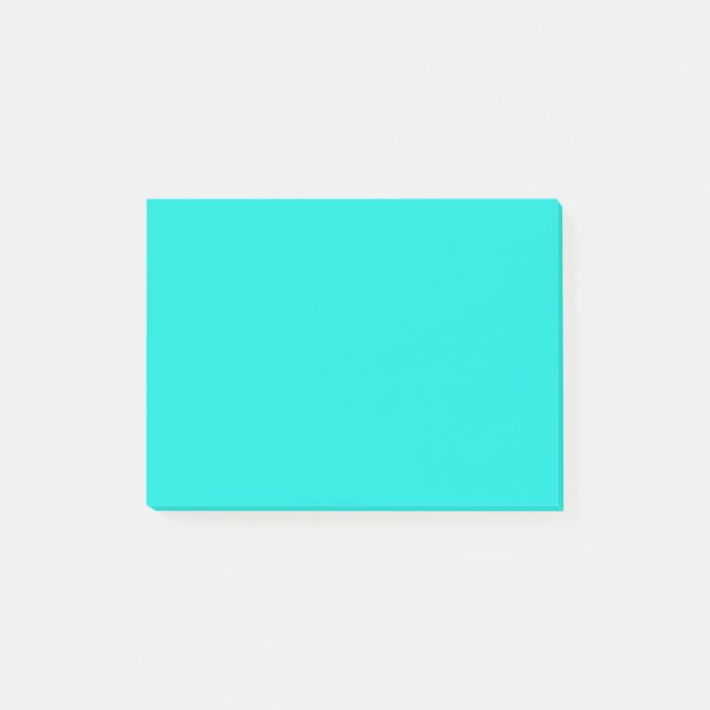 Bright Turquoise Solid Colour Post-it Notes (Front)