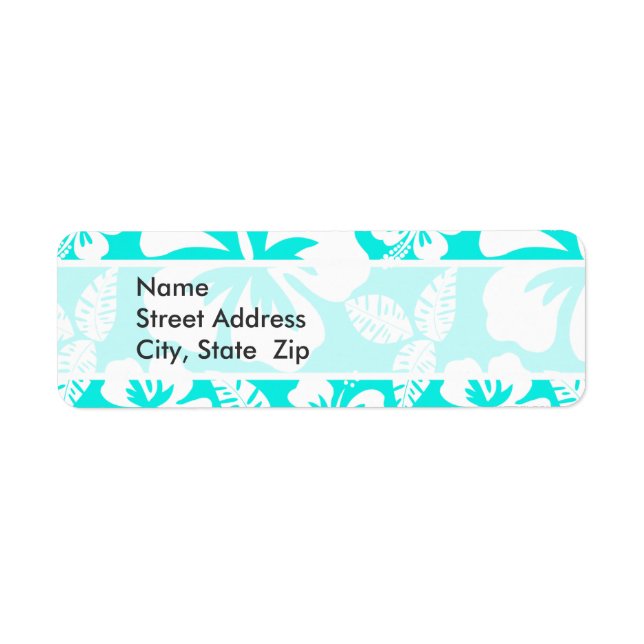 Bright Turquoise Tropical Hibiscus (Front)