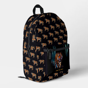 Bright Tyger Dark Forest Printed Backpack