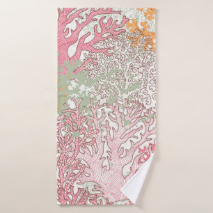 Bright underwater seamless pattern with beautiful bath towel