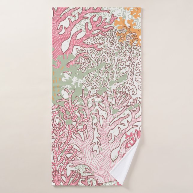 Bright underwater seamless pattern with beautiful  bath towel (Bath Towel)