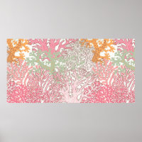 Bright underwater seamless pattern with beautiful 