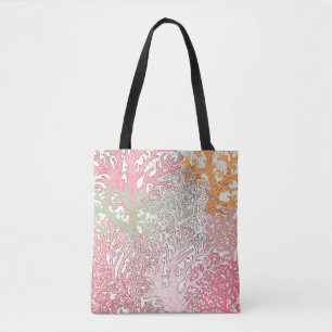 Bright underwater seamless pattern with beautiful tote bag