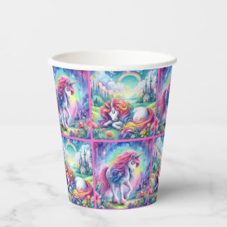 Bright Unicorn Party Cups - set 3