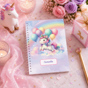 Bright Unicorn Pink Purple Girl Birthday Gift Note Notebook