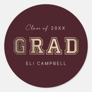Bright Varsity Graduation Stickers Envelope Seals