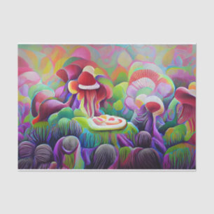 Bright Vibrant Colourful Psychedelic Pattern Tissue Paper