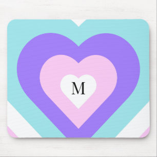 Bright Vibrant Y2k 2000s Multiple Hearts Mouse Pad