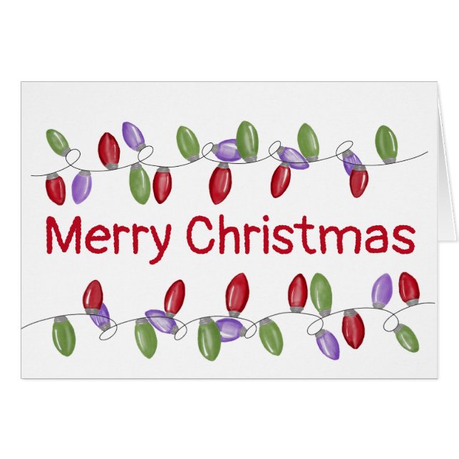 Bright Vintage Christmas Lights  (Front Horizontal)