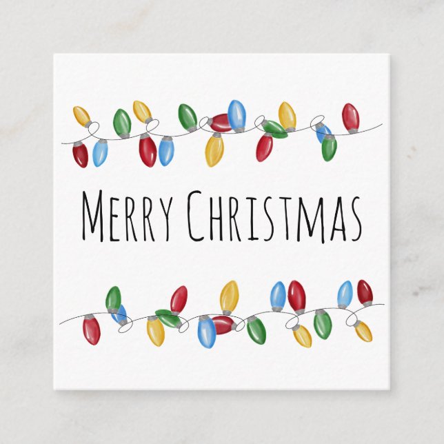 Bright Vintage Christmas Lights  Holiday Card (Front)