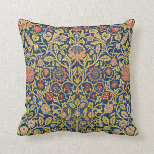 Bright Violet and Columbine (by William Morris) Cushion