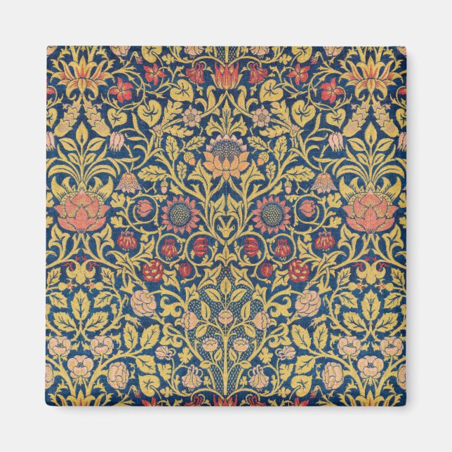 Bright Violet and Columbine (by William Morris) Magnet (Front)
