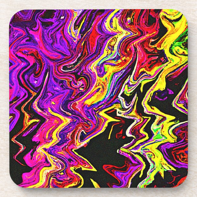 Bright Vivid Radiance Pattern Coaster (Front)