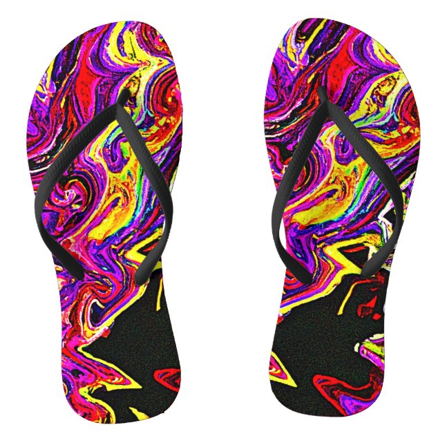 Bright Vivid Radiance Pattern Jandals (Footbed)