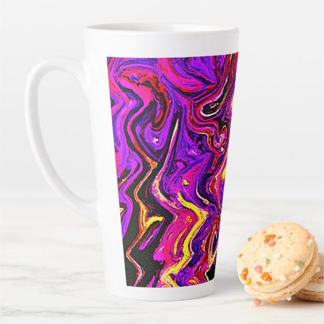 Bright Vivid Radiance Pattern Latte Mug (In Situ)