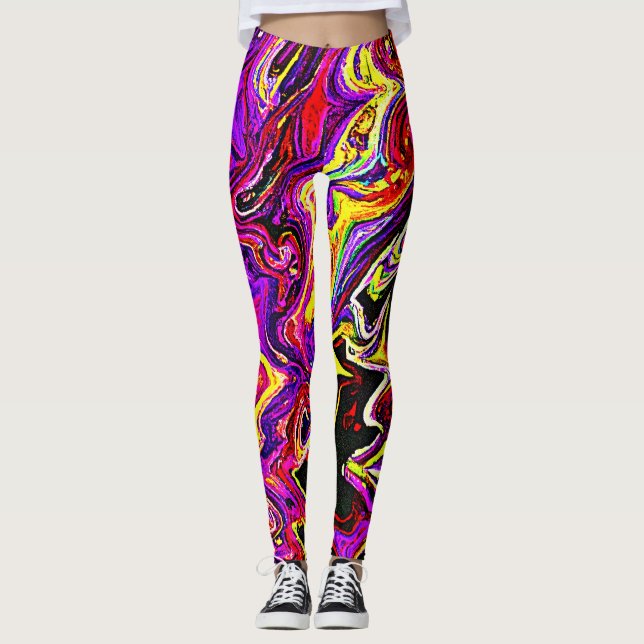 Bright Vivid Radiance Pattern Leggings (Front)