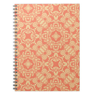Bright warm background in vintage style. spiral notebook
