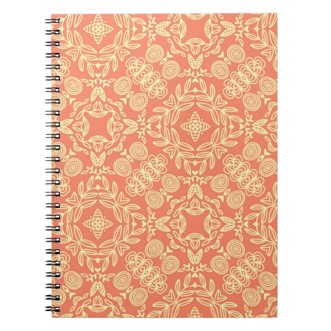 Bright warm background in vintage style. spiral notebook (Front)