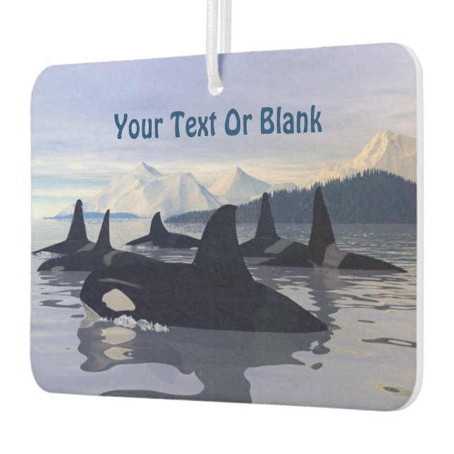 Bright Water Orca Car Air Freshener (Left)