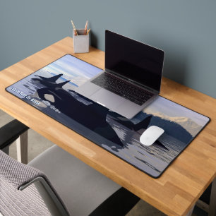 Bright Water Orca Desk Mat