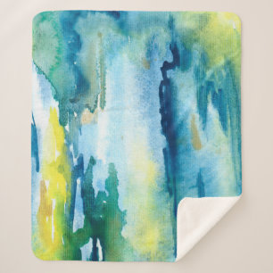 Bright watercolor abstract background. Watercolor Sherpa Blanket