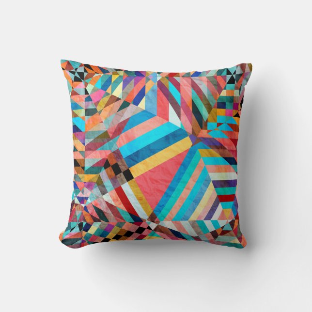Bright Watercolor: Abstract Fantasy Background Cushion (Front)