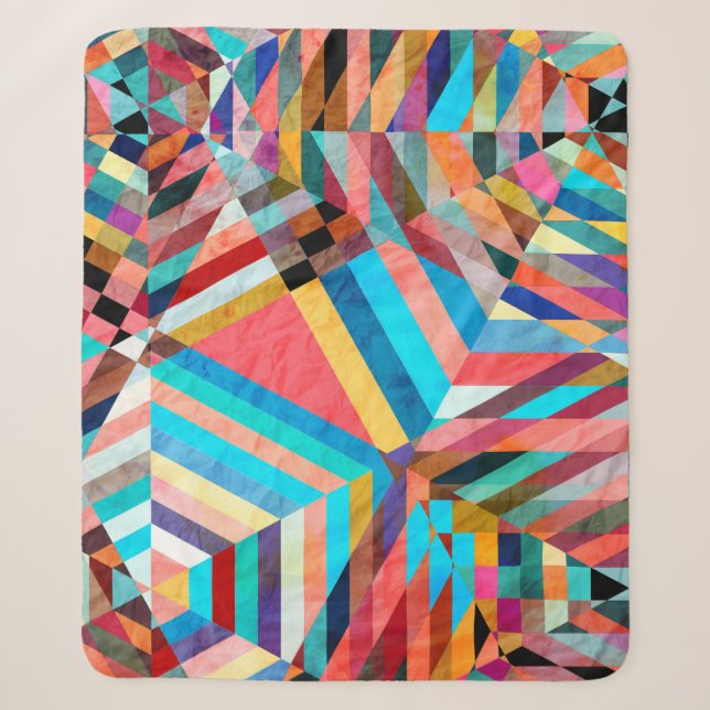 Bright Watercolor: Abstract Fantasy Background Sherpa Blanket (Front)