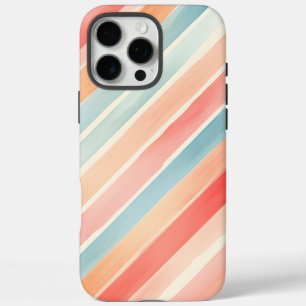 Bright Watercolor Colourful Stripe Pattern iPhone 16 Pro Max Case