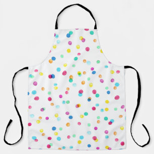 Bright Watercolor Dots: Seamless Pattern. Apron