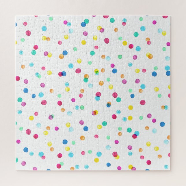 Bright Watercolor Dots: Seamless Pattern. Jigsaw Puzzle (Vertical)
