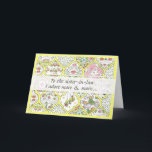 Bright Watercolor Floral Sister-in-law Birthday Card<br><div class="desc">Make your sister-in-law feel special on her birthday with this vibrant yellow greeting card. The design features an intricate watercolor floral illustration with birds,  butterflies and other patterns. The card is bright and colorful,  and can be easily personalized with your own name and message.</div>