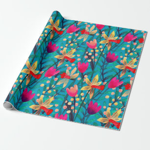 Bright watercolor seamless pattern with beautiful  wrapping paper