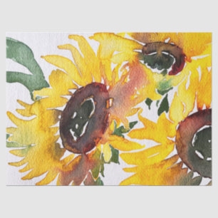Bright Watercolor Sunflower Fabulous 50 Tissue Paper