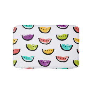 Bright watermelons: colourful seamless pattern. bath mat