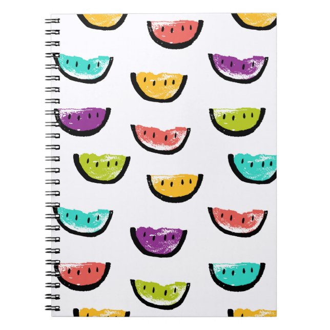 Bright watermelons: colourful seamless pattern. notebook (Front)