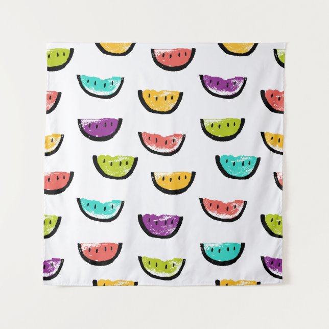 Bright watermelons: colourful seamless pattern. tapestry (Front)
