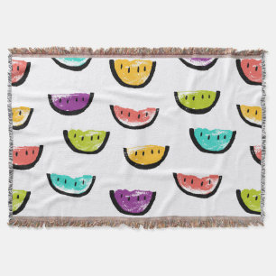 Bright watermelons: colourful seamless pattern. throw blanket